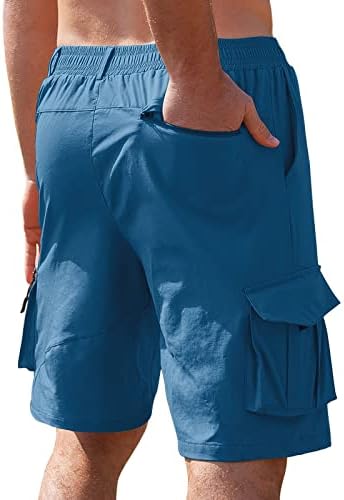 VoLIta Мъжки Туристически Панталони-Карго Леки, бързо съхнещи Ежедневни Панталони за Риболов в Открито къси Панталони за Голф игрища с Множество Джобове