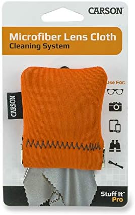 Кърпа за почистване на лещи Carson Неща-It Pro от микрофибър за очила, смартфони, таблети, оптика, Обективи, фотоапарати и много Други, 8,0 x 8,0 - Orange (SN-80OR)