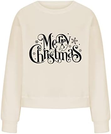 FlekmanArt Женски Грозен Коледен Пуловер с дълъг ръкав и кръгло деколте, Свободни Жилетки, Пуловер с 3D Принтом, Грозна Коледна Блуза, Ежедневни Блузи