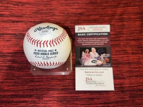 Тони Гонсолин подписа Официален Бейзбол Световните серии 2020 г. Лос Анджелис Доджърс JSA - Бейзболни топки с автографи