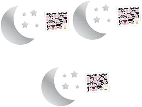 Abaodam 3 Серии Луната Етикети със Звездите Звезден Декор на Етикети Към стените на Детската Стая с Етикети С Огледален Ефект, Стикери за стените на Детската Стая Стике