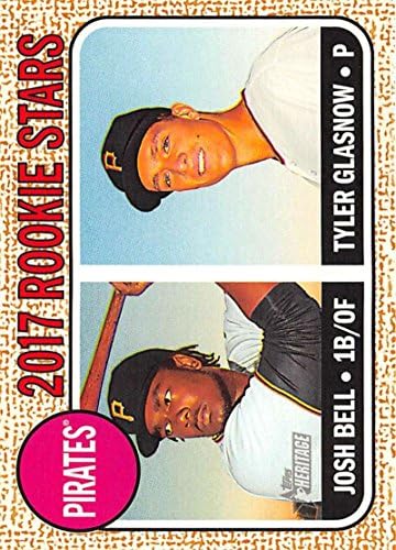 2017 Topps Heritage #36 Бейзболна картичка Джош Бел / Тайлера Гласноу Питсбърг Пайрэтс