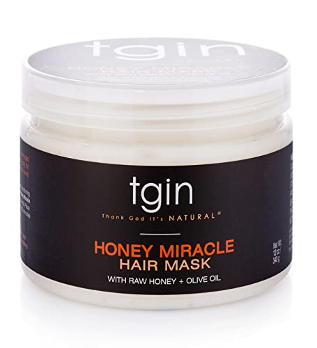 tgin Honey Miracle Маска за коса Duo, 12 унции (опаковка от 2 броя) за Естествена коса - Суха коса - Къдрава
