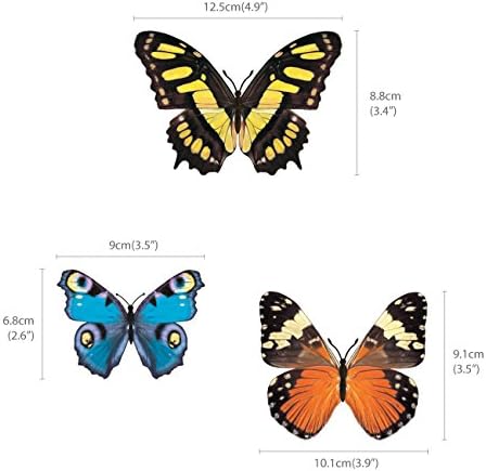 DECOWALL DA-1705 Ярки Пеперуди Детски Стикери За Стена, Стикери за Стена Отклеиваются Подвижни Стикери за Стена