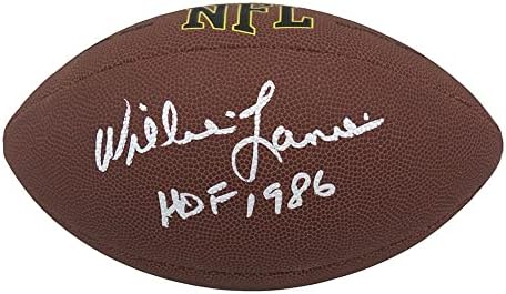 Уили Ланье подписа Wilson Super Grip пълен размер на топка за футбол NFL с HOF'86 - Футболни топки с автографи