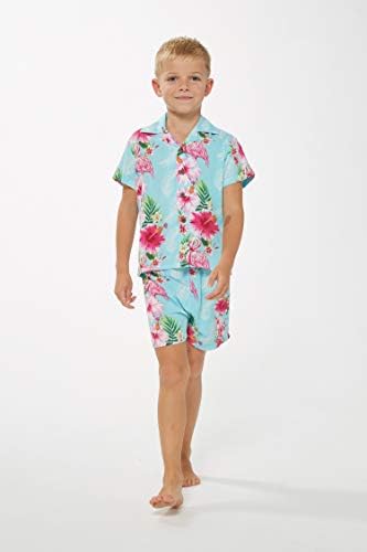 Подходяща Семейна Хавайски облекло Luau за Мъже И Жени За Момичета и Момчета с розов цвят, цвят на Лозаро-винарски