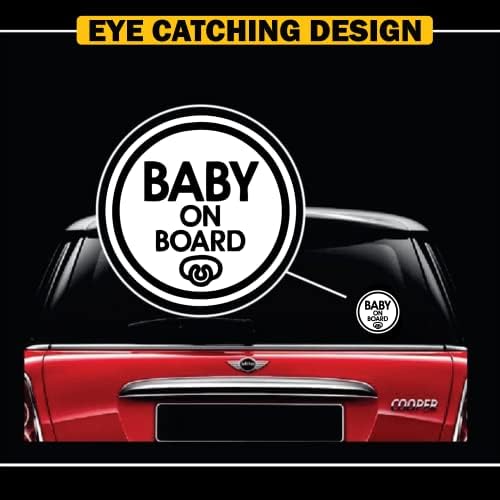 Магнит TOTOMO Baby on Board - (Комплект от 2-х) Магнити с надпис: Предупреждение за сигурност за автомобилни брони - Детска зърното ALI-031