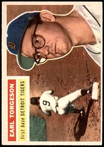 1956 Topps 147 ГРАЙ Ърл Торгесон Детройт Тайгърс (Бейзболна картичка) (Сиво въртене), БИВШ Тайгърс