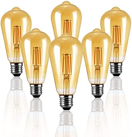 хайнан Реколта led Крушка на Едисон, Крушки E26 Edison 40 Вата, Антични Лампи с нажежаема Жичка, Кехлибар, Led