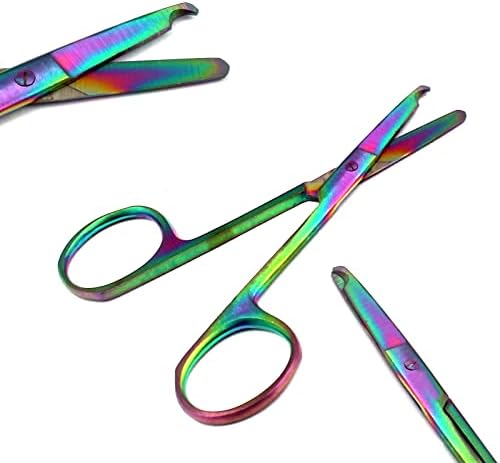 OdontoMed2011 Ножици за шевове, с разноцветни титанов щанга с покритие Рейнбоу цвят - Инструменти - Тънка кука