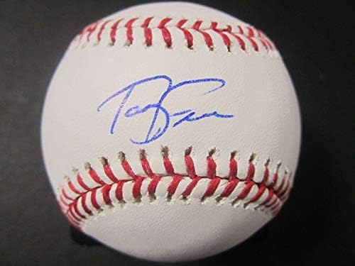 Тери Франкона Кливланд Индианс с автограф от Официалния представител на JSA по бейзбол COA - Бейзболни топки