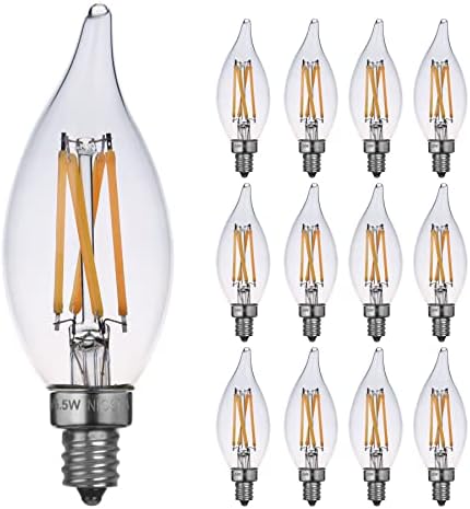 Led лампи-свещи за полилеи MAINDECO CA10/CA11 капацитет от 60 Вата в изражение, с по-топъл бял пламък 2700 До,
