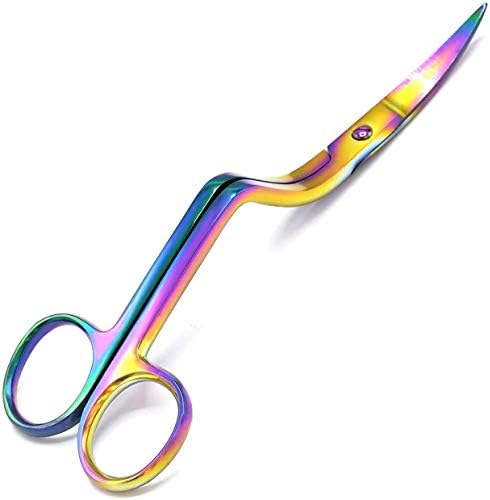 Ножици за бродиране с извито острие AAProTools 6 С извита дръжка Rainbow