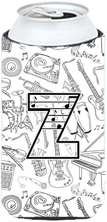 Carolin's Treasures CJ2007-ZTBC С буквата Z и на Музикални Ноти, Обнимающий Високо Момче, Обнимающий с ръкав-интеркулер, Стираемый В колата, Обнимающий С ръкав за напитки, Сгъваема