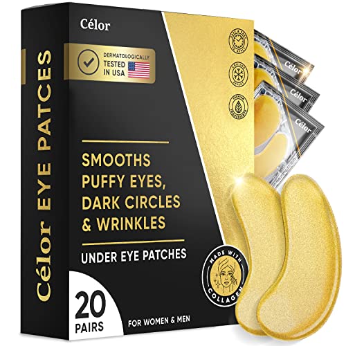 Петна под очите (80 двойки) - Златна маска за очи с аминокиселини и колаген, Маска за очи за грижа за лице, Маска за очи от тъмните кръгове и подпухналостта - Маска за оч