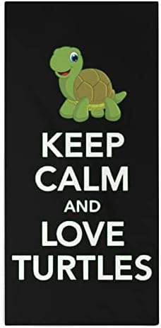 Кърпа за миене на съдове Keep Спокойно and Love Turtles 28.7 x 13.8 Кърпички за лице От най-добрите Влакна,