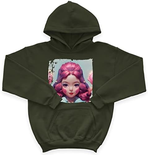 Детска hoody от порести руно с принтом принцеса - Мультяшная Детска hoody - Цветни hoody за деца