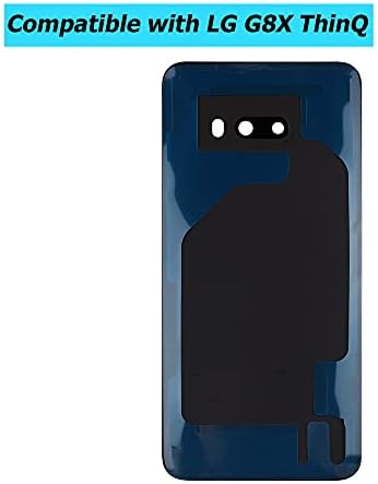Замяна на Капака на Отделението за батерията Делото Compatibel за LG G8X ThinQ LMG850EMW LM-G850 Черно Akkudeckel