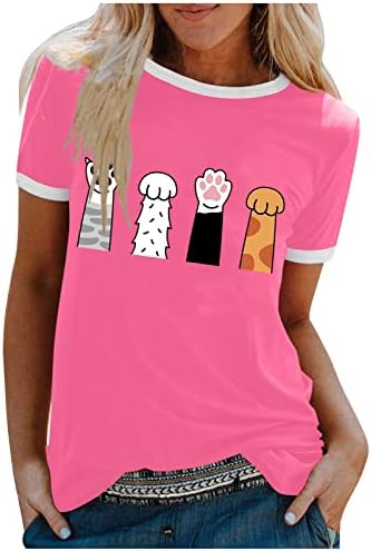 Ризи с къс ръкав, Дамски Тениска с Кръгло деколте, Ежедневни Свободна Тениска С изображение на Глухарче, Пролетно-Лятна