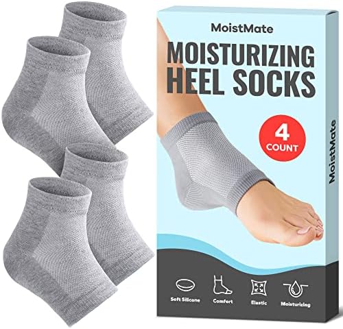 MoistMate 2 Чифта Чорапи, на петите на краката сухи напукани, Овлажняващи чорапи за грижа за краката, Възстановяване