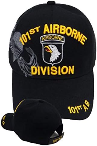 101-аз съм въздух-въздушна дивизия (Емблема) (Златни букви) бейзболна шапка (черна)