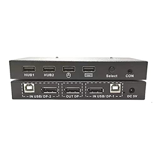 Превключвател KVM HDMI с 2 порта, поддържа 4K UHD при 30 Hz YUV 4: 4: 4, обратна съвместимост, включва в себе