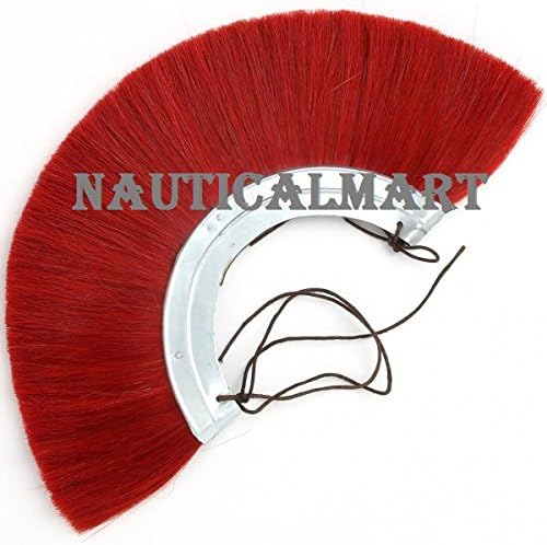 Римски шлем с Червено Плюмажем и Метални Рамки от Nauticalmart