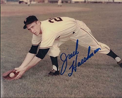Джак Харшман Ню Йорк Джайентс Подписа Снимка 8x10 с автограф W / Coa - Снимки на MLB с автограф