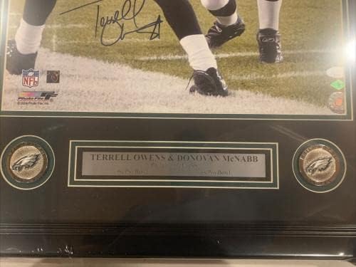 Terrell Притежава снимки Донована Макнабба с двойно автограф Орли 16x20 в рамката на JSA - Снимки NFL с автограф