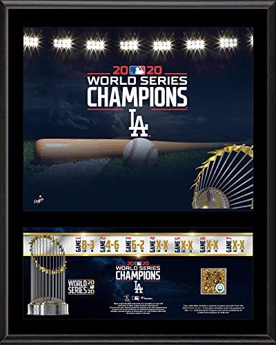 Лос Анджелис Доджърс Шампиони на Световните серии MLB 2020 12 x 15 Сублимированная табела с Капсула Използвана