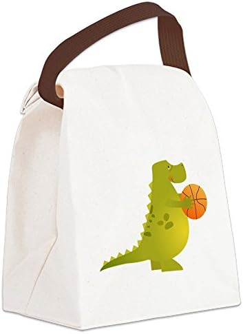 Холщовая Чанта за Обяд, която Свири на Баскетбол с Динозавром