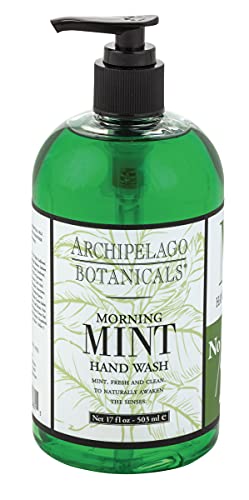 Препарат за измиване на ръцете Archipelago Растителни Morning Mint | Нежното Ежедневно сапун за ръце | Почиства