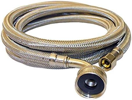 Гъвкав кабел за съдомиялна машина LASCO 10-0979, Сплетен от неръждаема стомана, с Поли-вътрешна сърцевина 3/8