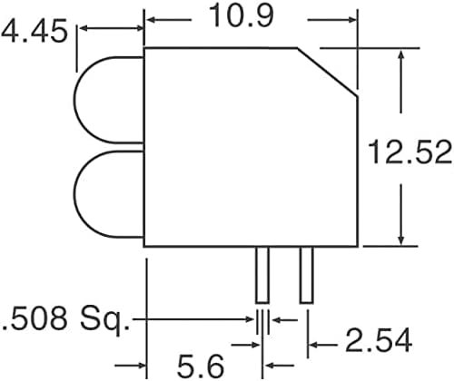 Led индикатор на печатната платка Dialight Led индикатор на печатна платка (опаковка от 750 броя) (5520322F)
