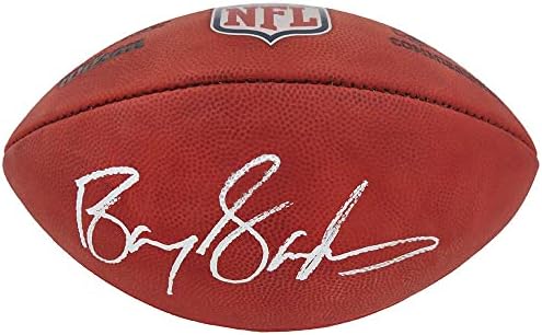 Бари Сандърс, подписано на Уилсън Дюк В Официалната игра по Футбол NFL - Футболни топки с автографи