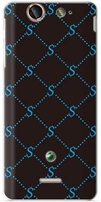 Дизайн SECOND SKIN S Монограм x Black Blue (прозрачен) от ROTM/за Xperia SX SO-05D/docomo DSEXSX-PCCL-202-Y350