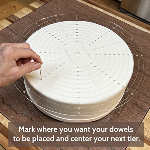 Сигурна е кръгла линия за украса на тортата – Инструмент за центриране на тортата и монтаж на вещества за тестени
