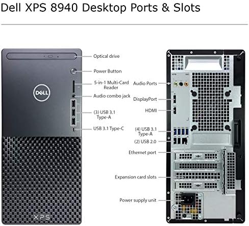 Настолен компютър Dell XPS 8940 - процесор Intel Core i7-11700 11-то поколение с честота на процесора до 4.9