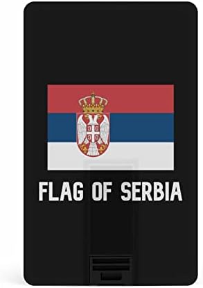 Флаг на Сърбия Кредитна карта USB Flash Персонализирана карта с Памет Key Storage Drive 32G