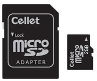Карта памет Cellet microSD 2 GB за таен телефон LG KF750 с адаптер за SD карта.