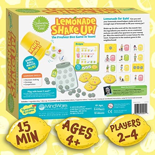 Peaceable Kingdom Lemonade Shake Up! - Кооперативната игра за деца