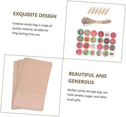 EXCEART 1 Комплект Стикери на торбички за Подаръци Стикери, Етикети за Шоколади, Чанти с Календар за Обратно