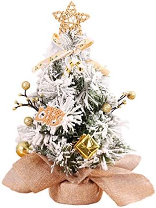 Amosfun Маса Мини-Matte Коледно Дърво с Коледните Топка, за Украса на Носа, Украса 30 см