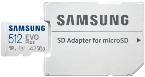 SD карта Samsung 512GB EVO Plus microSDXC с адаптер Работи с Samsung Galaxy Tab S6 Lite (2022) (MB-MC512KA)