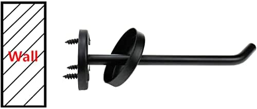 FUIEJIOEI Черна Дълга Кука за палта с дълъг чучур от неръждаема стомана 4ШТ (7,8 /200 мм)