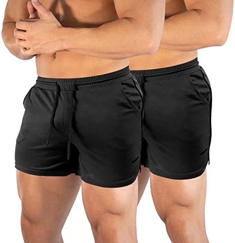 TEZO Мъжки Шорти за тренировки във Фитнеса 5 , Спортни къси Панталони за Джогинг, бързо съхнещи Къси Панталони