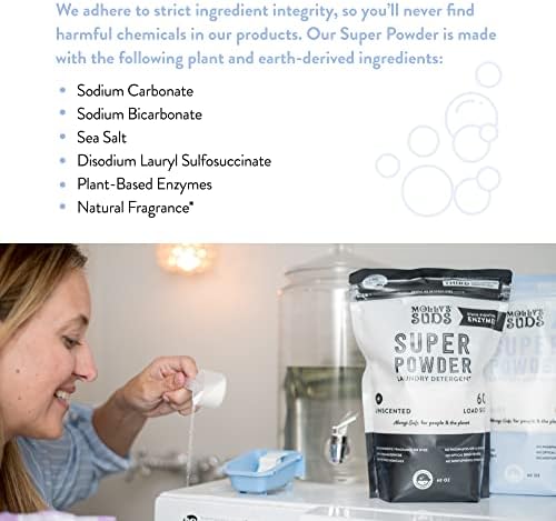 Препарат за почистване Molly's сапунена вода Super Powder | Естествена пране сапун за повишена здравина, борющееся