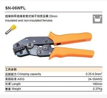 Suyep SN-06WFL Клещи за Кримпване на Проводник с Механизма на палеца, Инструменти за Кримпване на Изолирани