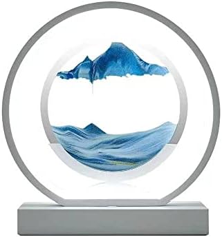JJRY Креативна Настолна лампа от Плаващи Пясъци -движещ Се Пясък, Художествена картина, 3D Пясъчен Часовник,