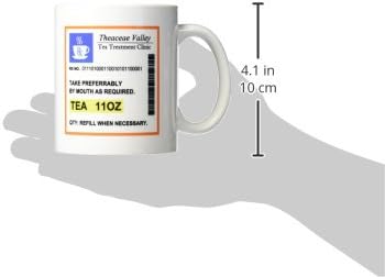 3dRose mug_194450_1 Смешно чай По рецепта, Хумористичен чаша чай по рецепта на Шега, Лекарство, Керамична чаша, 11 грама